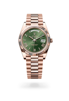 Rolex Day-Date 40 Olive Green Dial 18ct Everose Gold - Ref. 228235