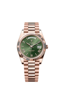 Rolex Day-Date 40 Olive Green Dial 18ct Everose Gold - Ref. 228235