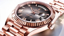 Rolex Day-Date 40 Rose Gold - Chocolate Dial, Roman Numerals & Fluted Bezel