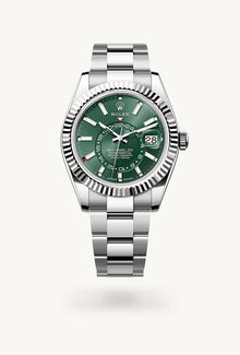 Rolex Sky-Dweller Oyster, 42 mm, Oystersteel, mint green dial and white gold Reference 336934