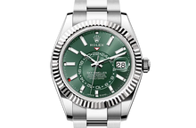 Rolex Sky-Dweller Oyster, 42 mm, Oystersteel, mint green dial and white gold Reference 336934