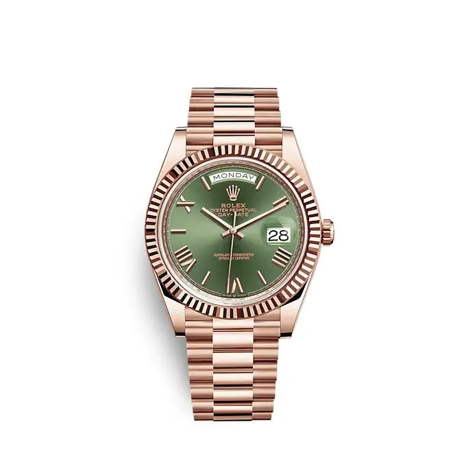 Rolex Day-Date 40 Olive Green Dial 18ct Everose Gold - Ref. 228235